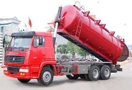 Red Diesel Sewing Truck 6 metrów sześciennych z głębokością ssania 5 m, EURO II