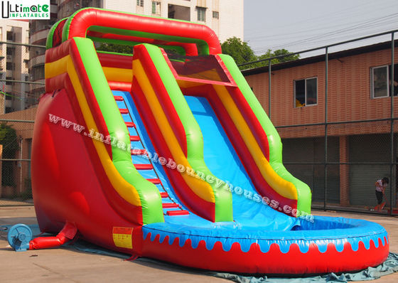 Nadmuchiwana zjeżdżalnia Bounce House w kolorze czerwonym do zastosowań komercyjnych